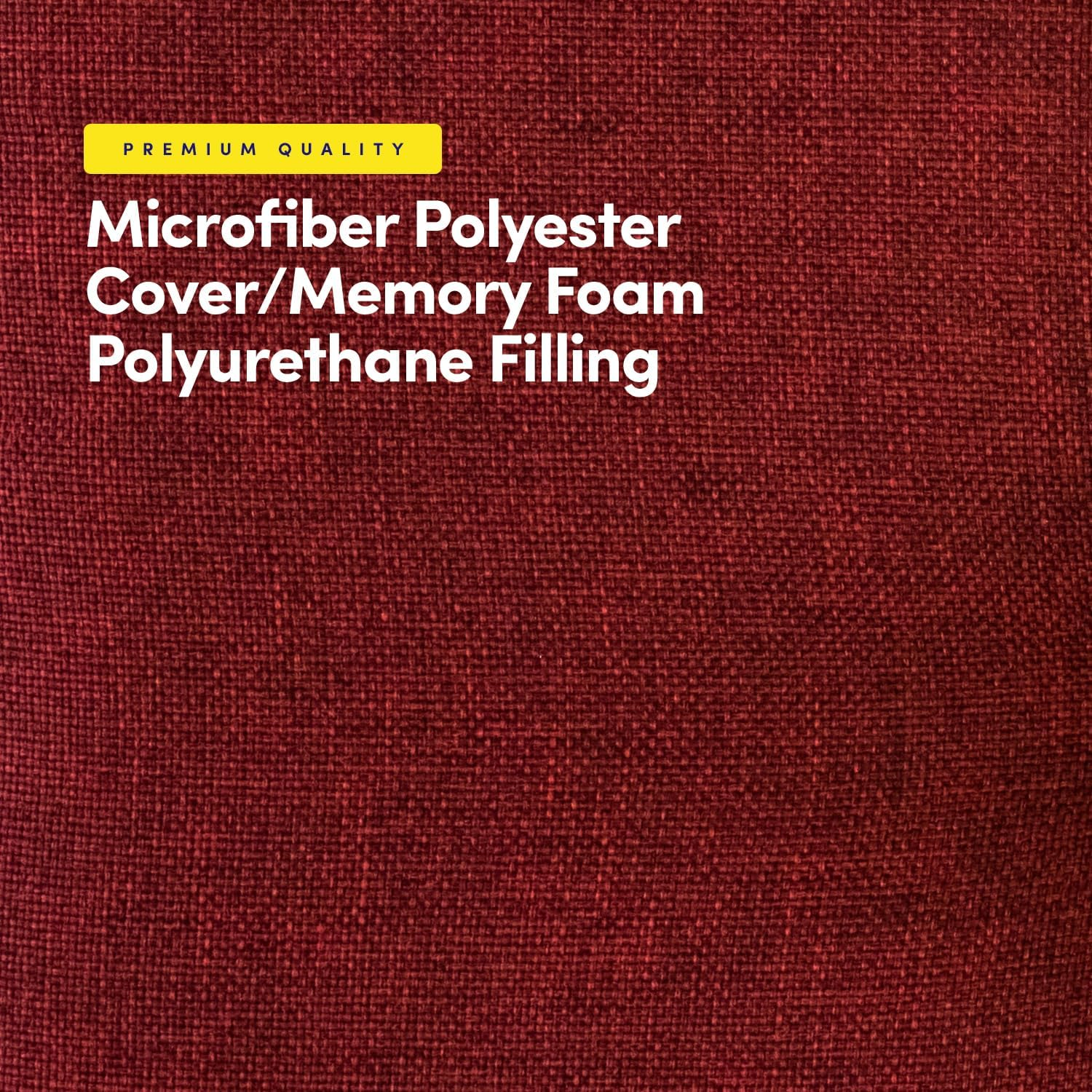 Sweet Home Collection Chair Cushion Memory Foam Pads Tufted Slip Non Skid Rubber Back U-Shaped 17" X 16" Seat Cover, 2 Count (Pack of 1), Wine Burgundy