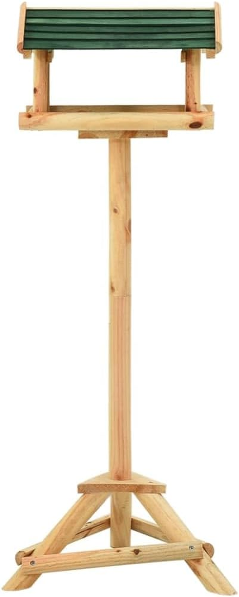 Bird Feeder with Stand 37X28X100 Cm Solid Fir Wood Outdoor Garden Decor image number 1