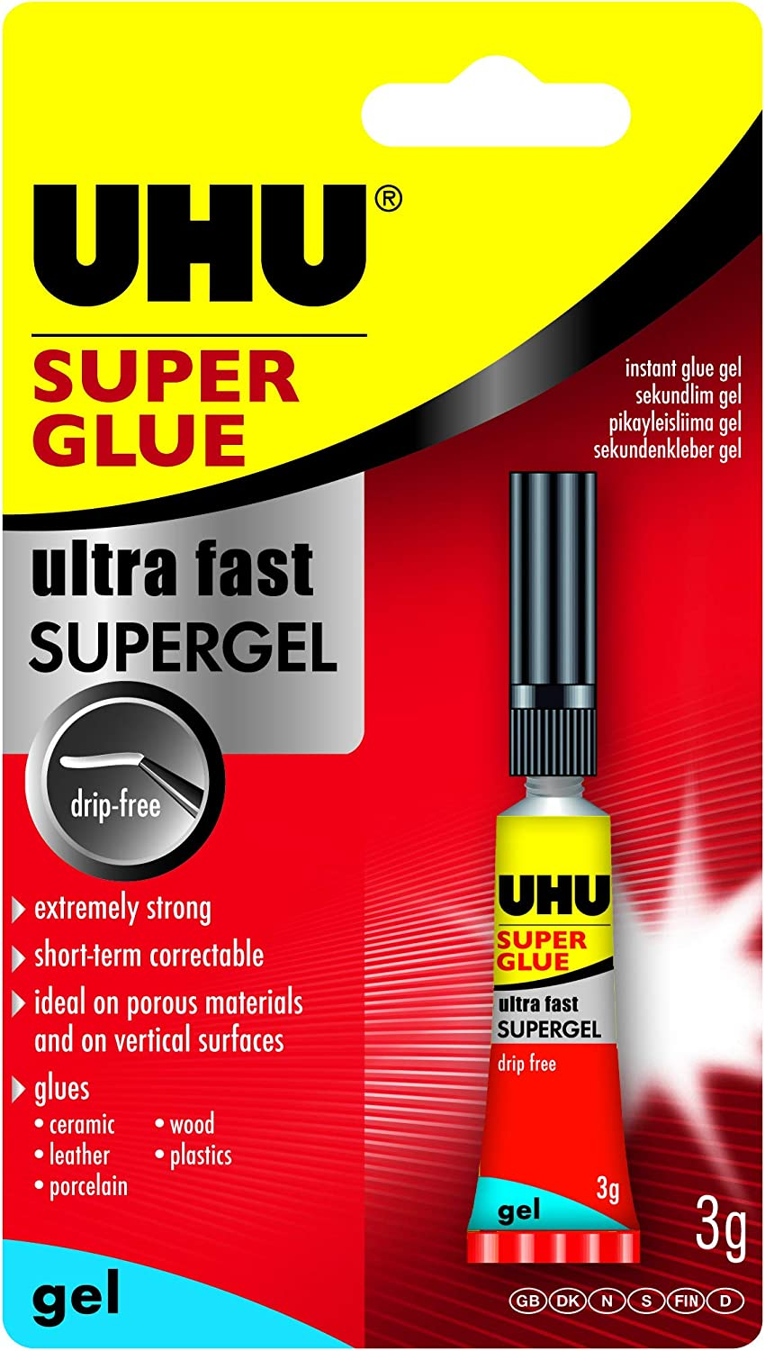 UHU Super Glue Ultra Fast Gel 3Ml, (33-40796) image number 1
