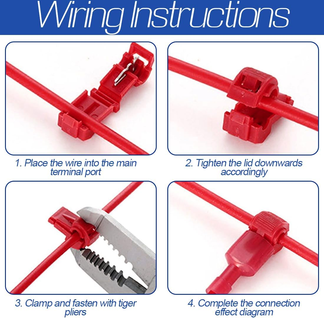 Yuragim Robotic Lawnmower Cable Connector, Lawn Mower Cable Accessory Set with 50 Pegs + 10 Connection Clamps + 10 Waterproof Cable Clamps, Robotic Lawnmower Accessories for Gardena Robotic Lawnmower image number 6