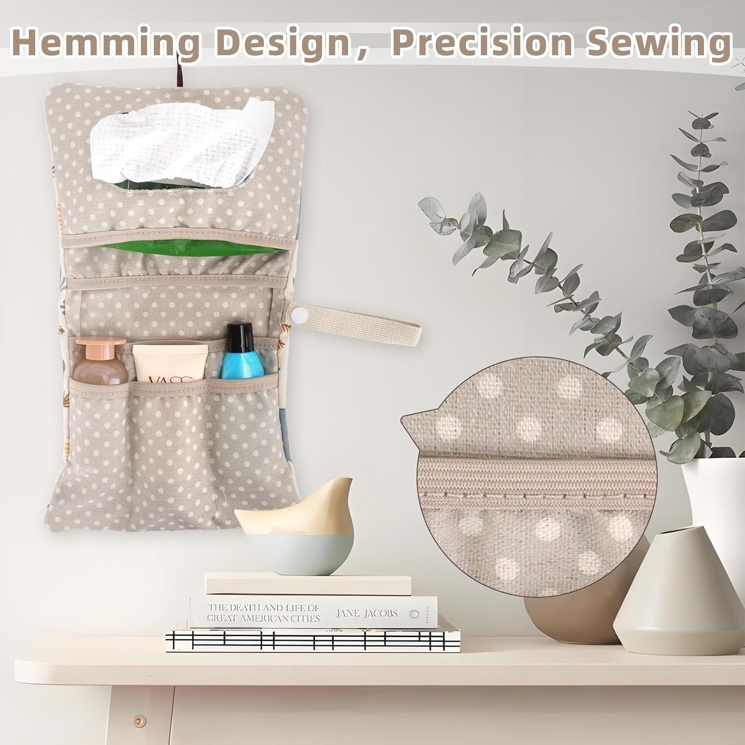 Nappy Bag Organiser and Cosmetic Bag 2-In-1, Nappy Bag for Travel, Small Changing Bag Organiser with Hanging Eyelet, Wet Wipes Bag, Changing Organiser on the Go - Animals image number 6