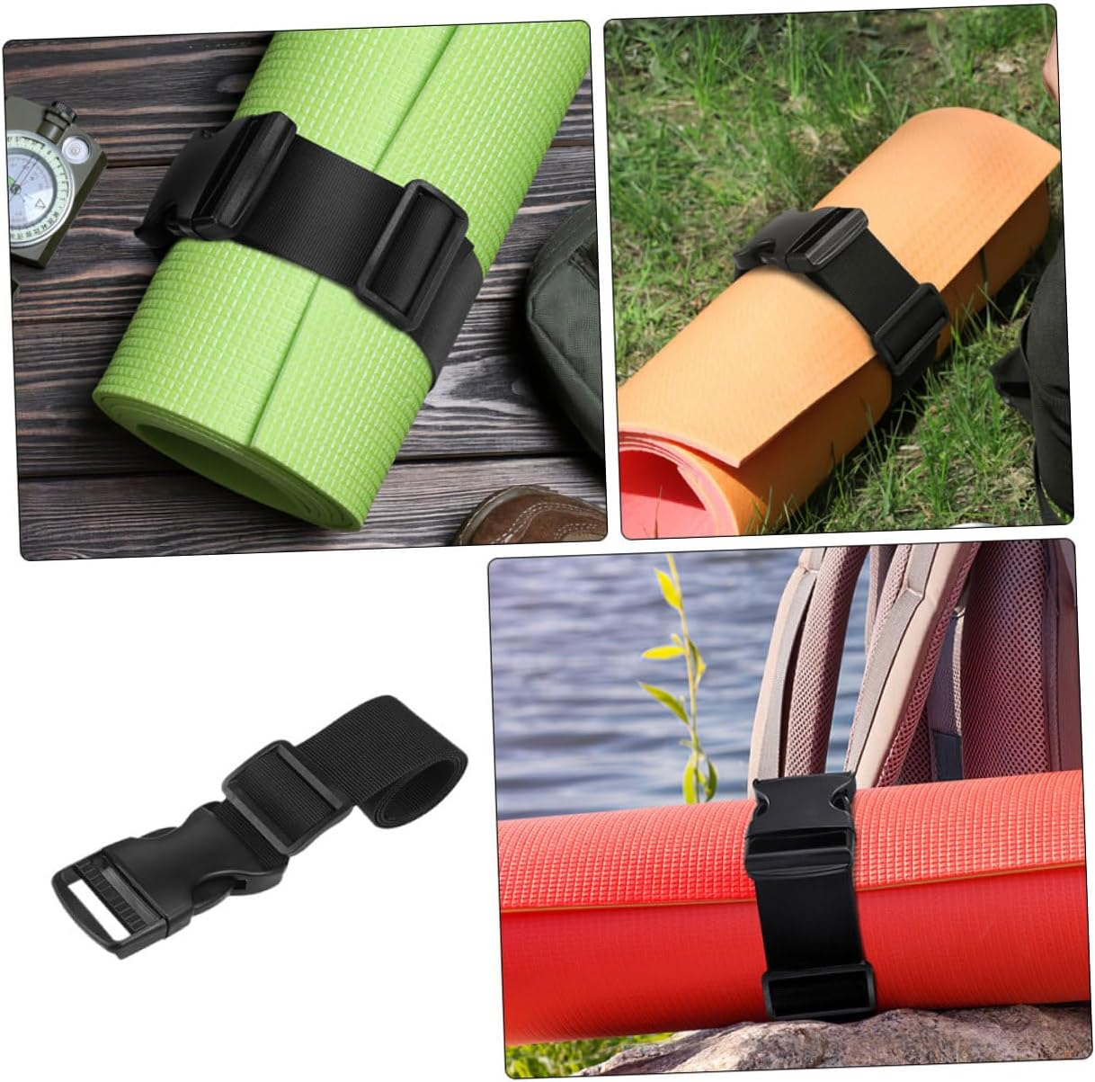 NULYLU 4Pcs Nylon Buckle Straps Adjustable Luggage Belts Travel Accessories Backpack Replacement Straps Outdoor Suitcase Tie-Downs 3Cm X 100Cm