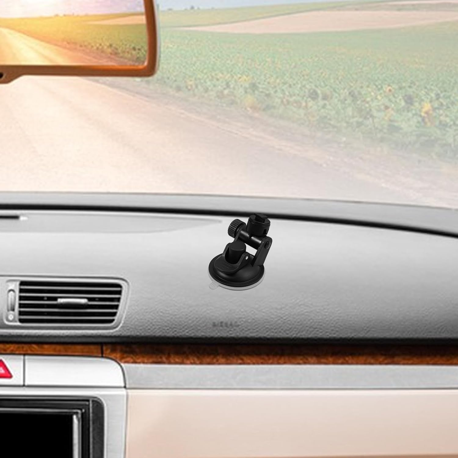 ULDIGI 2Pcs Universal Dash Cam Mount Holder with Strong Black Suction Cup, Car Camera Suction Cup Mount for Front Windscreen, Compatible with Most Dash Cameras