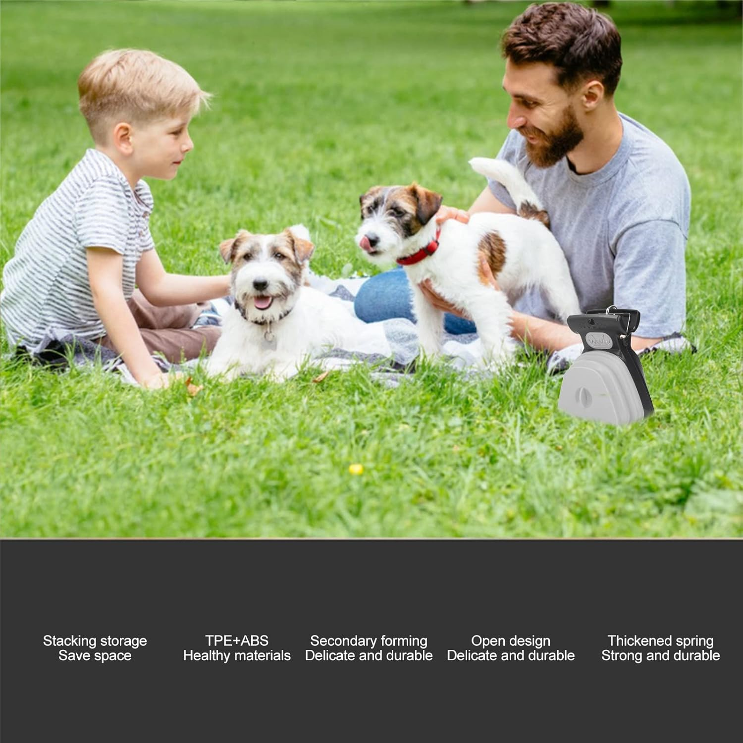 Dog Apartment Must Haves: Poop Pickup Solution with Dog Buddy Pooper Scooper, Handheld Size Dog Pooper Scooper for Walks, Portable Pup Poop Scoop with Garbage Bag /414 image number 1