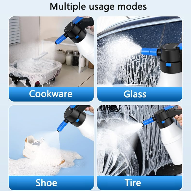 Electric Foam Sprayer with USB Charge, 1.5L Pressurized Sprayer for Home, Garden and Car Beauty and Cleaning image number 6