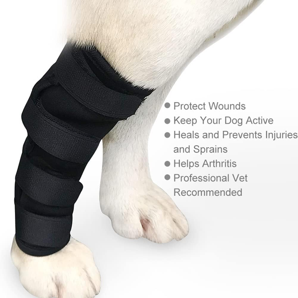 ZUJIACUN Dog Injury Prevention Rear Ankle Support with Knee Support for Dogs, Adjustable Pet Leg Support Compression Pack Recovery Dog Support Protects Leg Wound Injuries for Pain Relief (L) image number 5