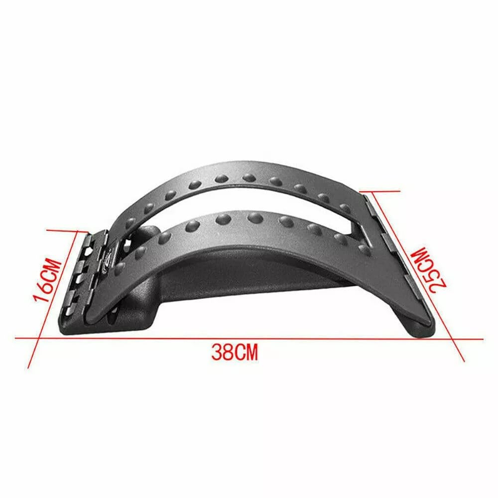 LEDON Back Stretcher Fitness Lumbar Pain Relief Spine Reset Device for Back Stretching Muscle Relaxation Portable Lumbar Support for Home, Office, Car (Blue) image number 4