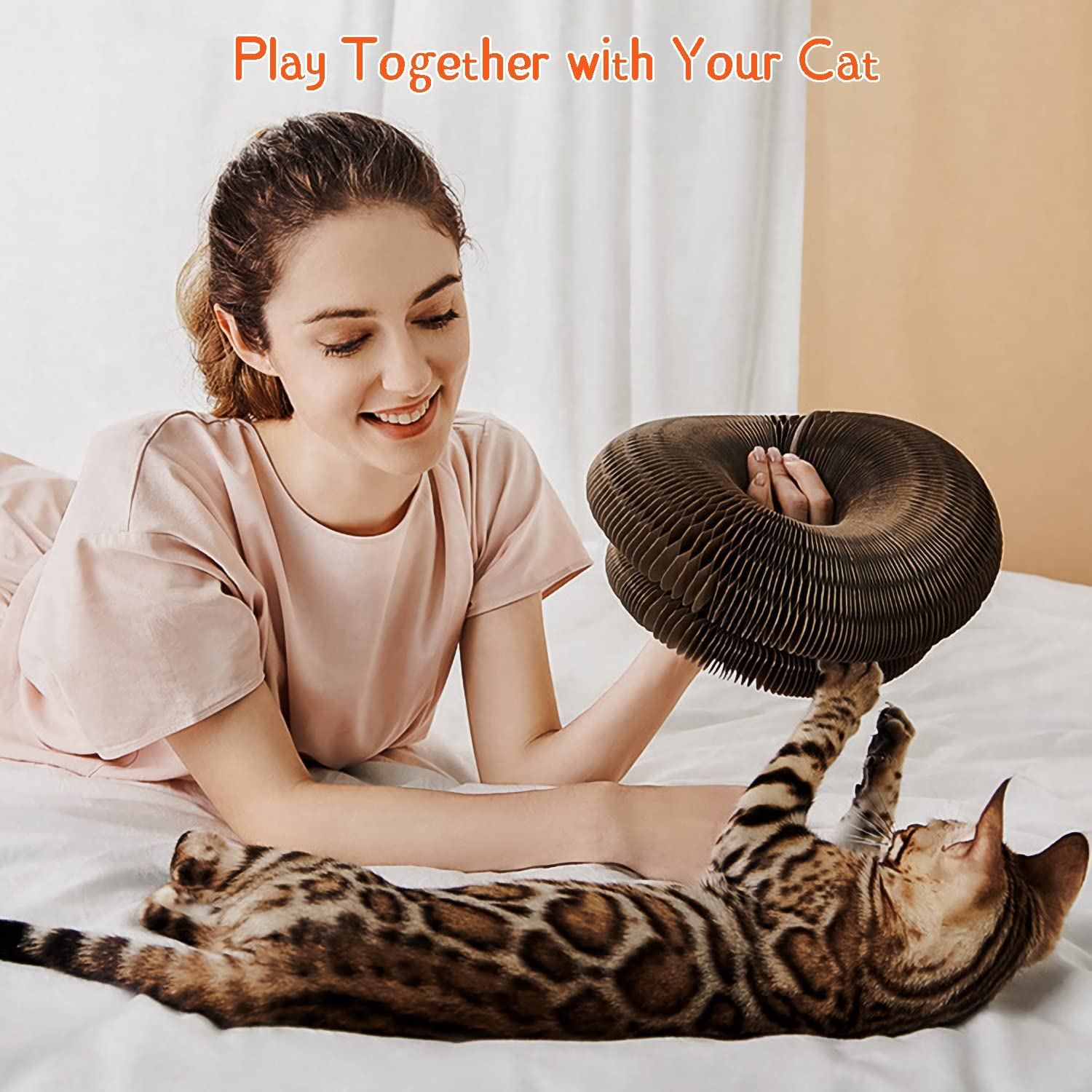 Cusierymax Cat Ball Toy, Deformable Cat Ball Track for Indoor Cats, Combinable Magic Organ Cat Scratchboard with Ball, Interactive Mental Physical Training Exercise for Kitten. image number 2