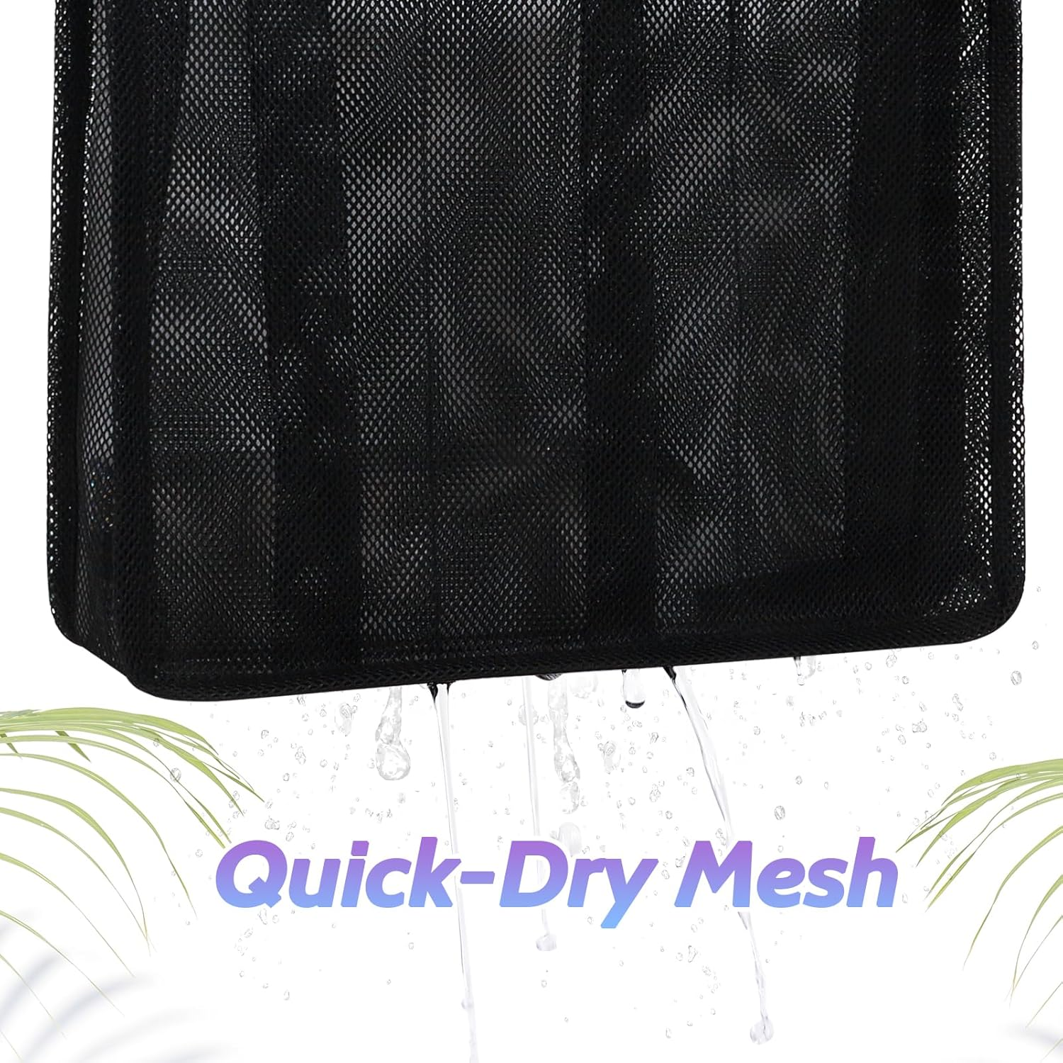 Famichan Portable Mesh Shower Caddy, Gym Travel Camp Dorm Room Essentials for College Student Boy Girl, Bathroom Shower Bag - Black image number 5