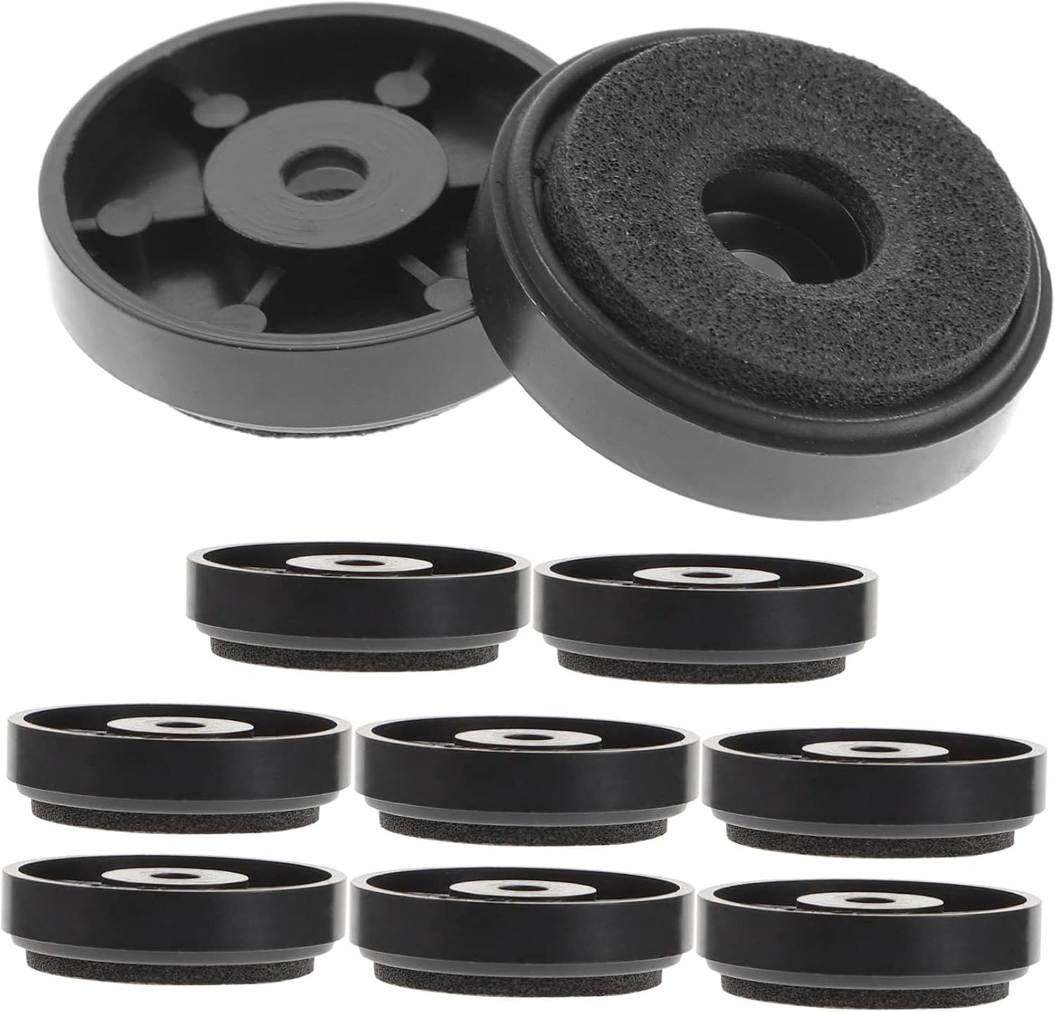 FUNNETOYU 10Pcs Speaker Isolation Pads and Feet Set for Hifi Audio Equipment, 30X8Mm Foam Anti-Vibration Turntable and Subwoofer Stand Accessories for Soundproofing and Audio Clarity in Home Theater