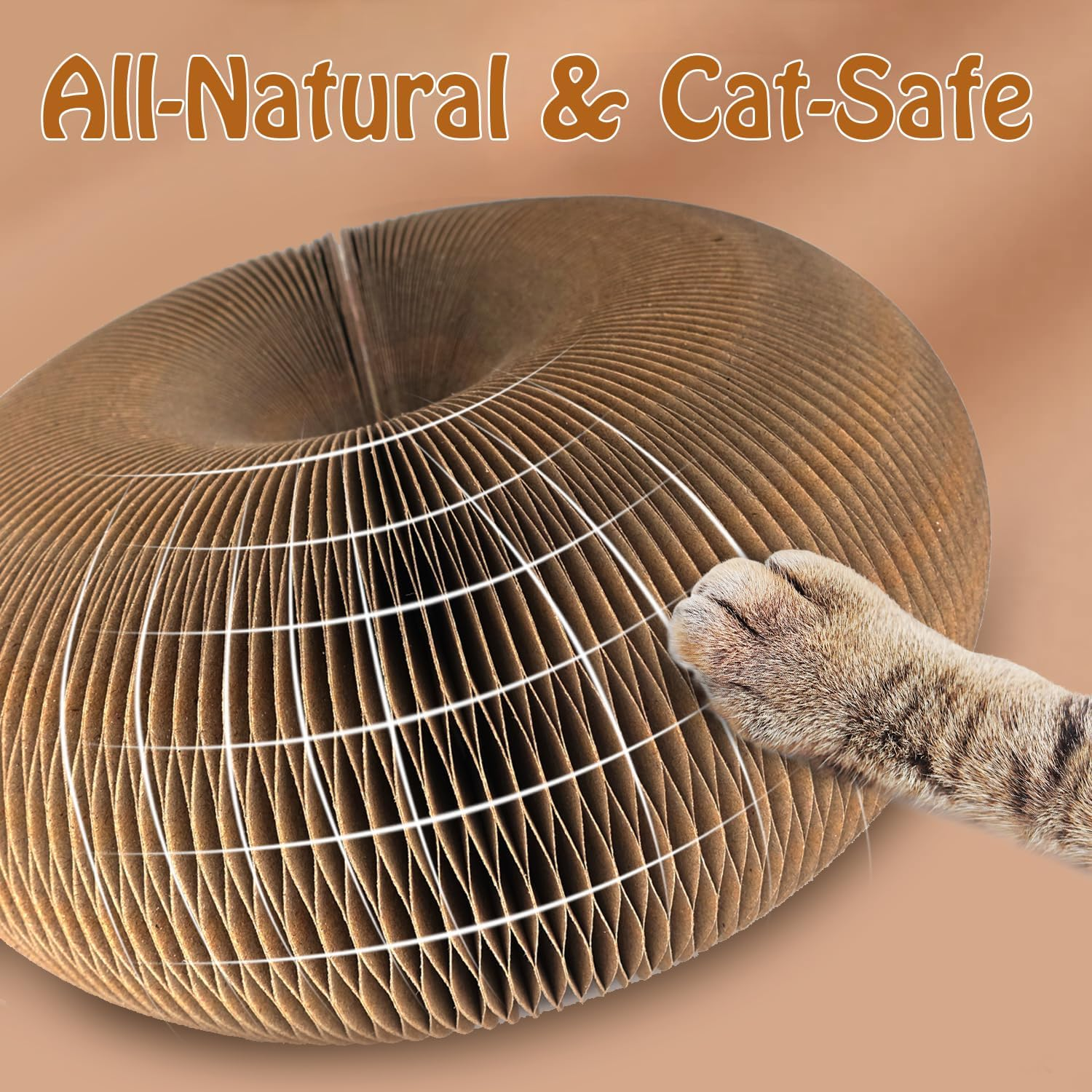 Dosanlues Magic Organ Cat Scratcher Board with 2 Bell Ball, Cat Ball Adventure the Ultimate Interactive Mental Physical Exercise for Indoor Cats Toy image number 3