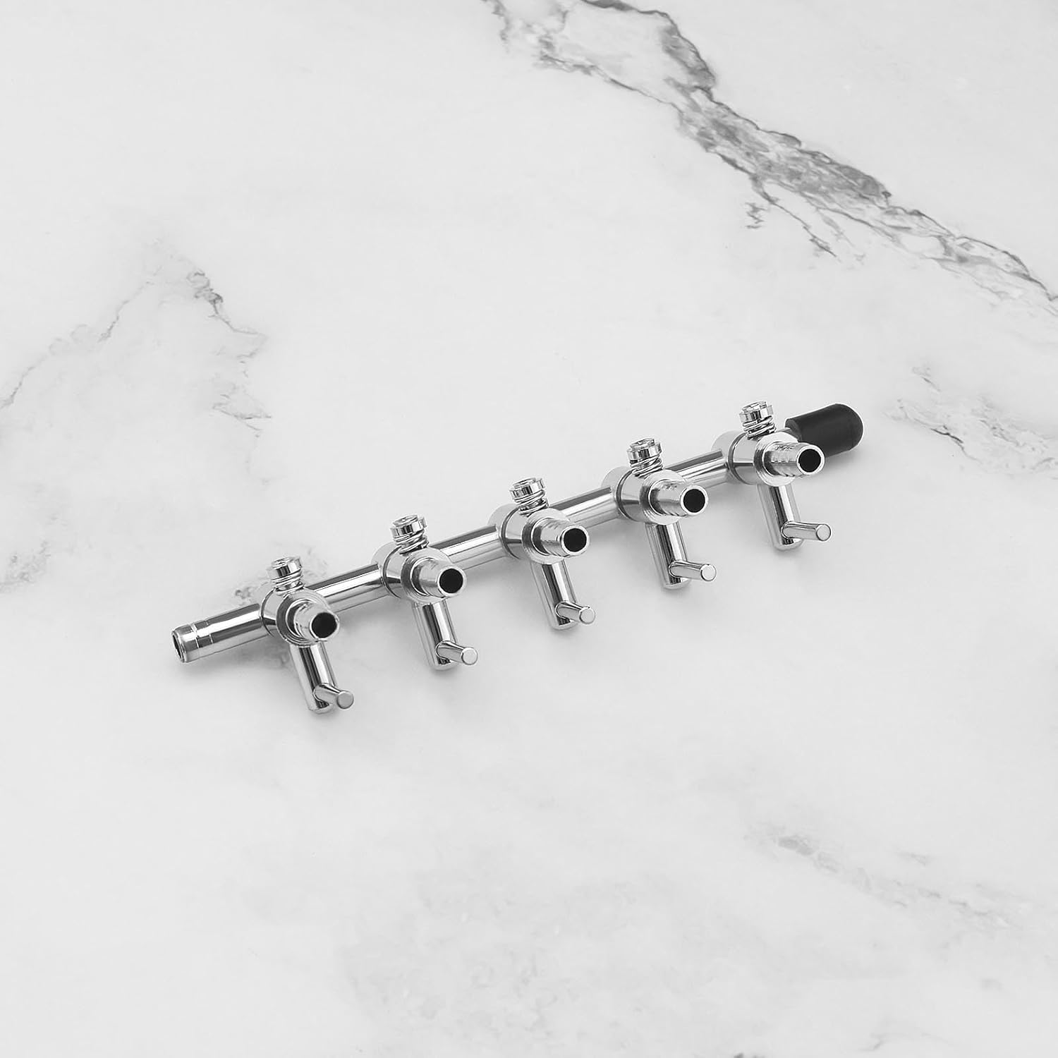 2PCS Aquarium Air Distribution Tubes Stainless Steel Aquarium Air Splitter Tube Adjustable Air Flow Control Valve for Aquarium Hatchery Aquaculture image number 2