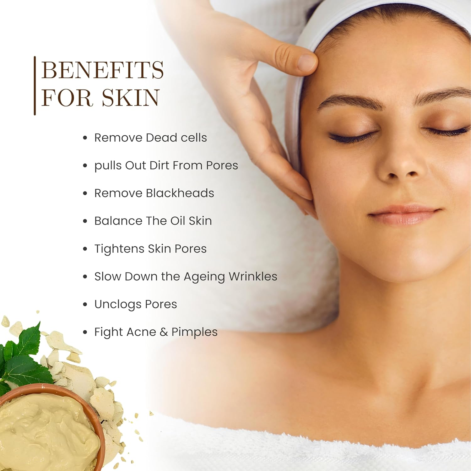 Multani Mitti Powder, Bentonite Clay & Fuller'S Earth Clay &ndash; 100% Natural Skin Soother, Cleanser & Acne Reducer &ndash; 100G image number 4