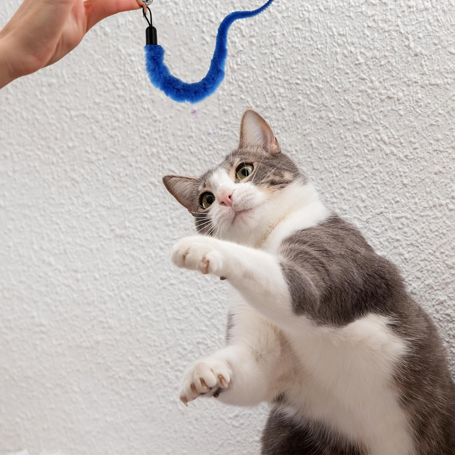 Vin Beauty Cat Wand Attachments 12 Pcs Cat Worm Toy Refills for Cats, All Breed Sizes, Indoor Use image number 6