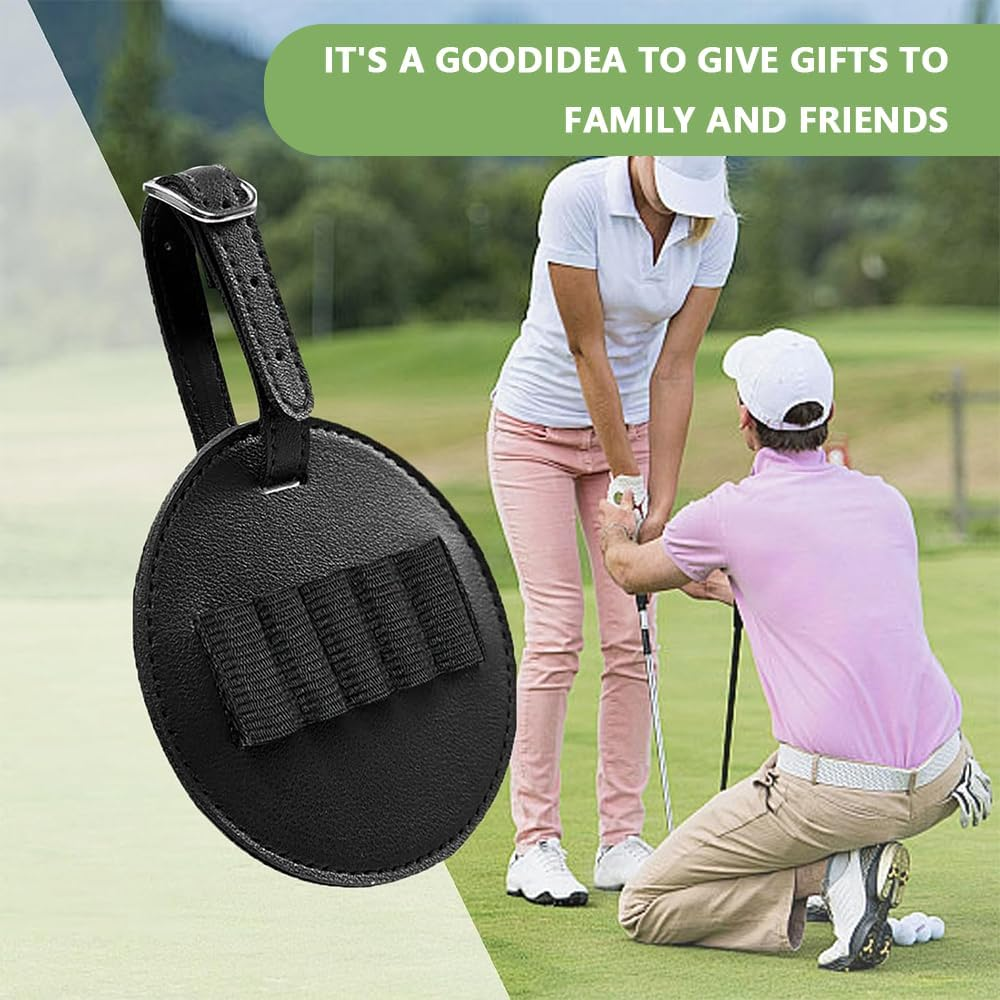 Golf Tee Holder Bag with 10 Tees, Leather Waist Pouch Organizer, Portable Golf Tee Storage for Men & Women image number 5