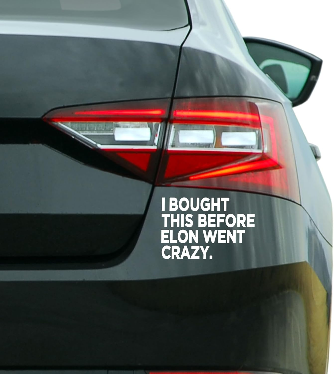 3Pcs Anti-Elon Bumper Stickers, Funny Vinyl Bumper Stickers I Bought This before We Knew Elon Was Crazy Bumper Sticker for Car Bumper Window Decorative Sticker image number 4