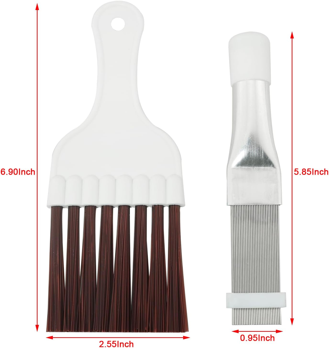 JJHXSM Air Conditioner Condenser Fin Comb Air Conditioner Fin Cleaner Refrigerator Coil Cleaning Whisk Brush Metal Fin Evaporator Radiator Repair Tool image number 1