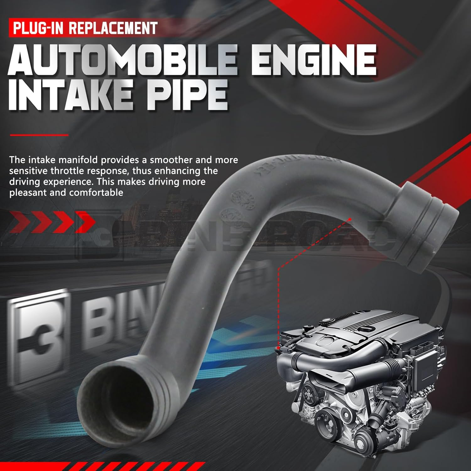 BINB ROAD Turbo Intake Pipe Repair Mini Hose 2710901929 Compatible with Mercedes Benz C180 C200 C260 E200 E260 CGI SLK200 M271 W204 W212 W172