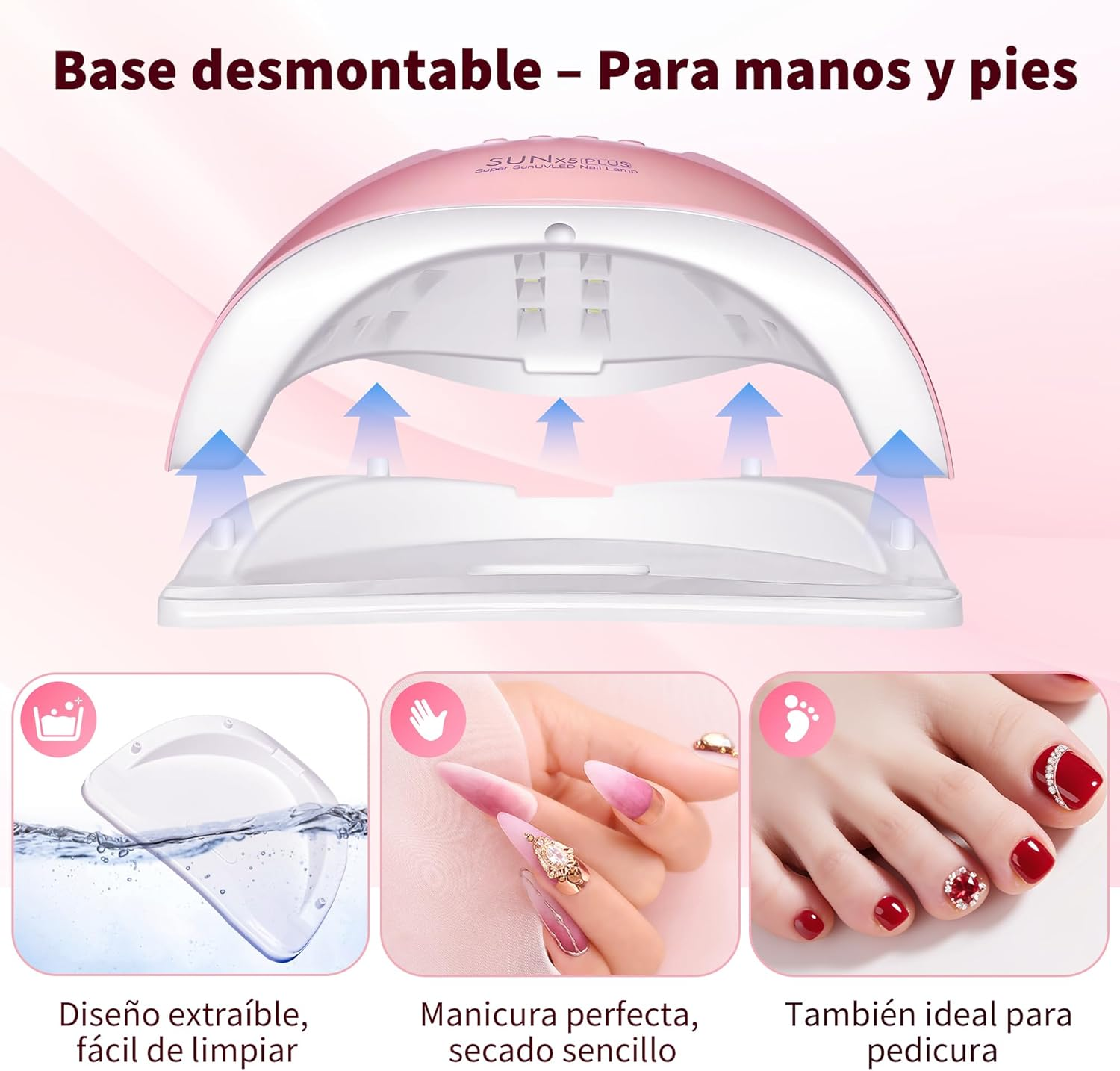 UV Nail Lamp 80 W LED Lamp for Nails with Sensor & Timer - UV Lamp for Gel Nails with 36 Leds, 4 Modes, Nail Dryer for UV Nail Polish, Manicure & Pedicure