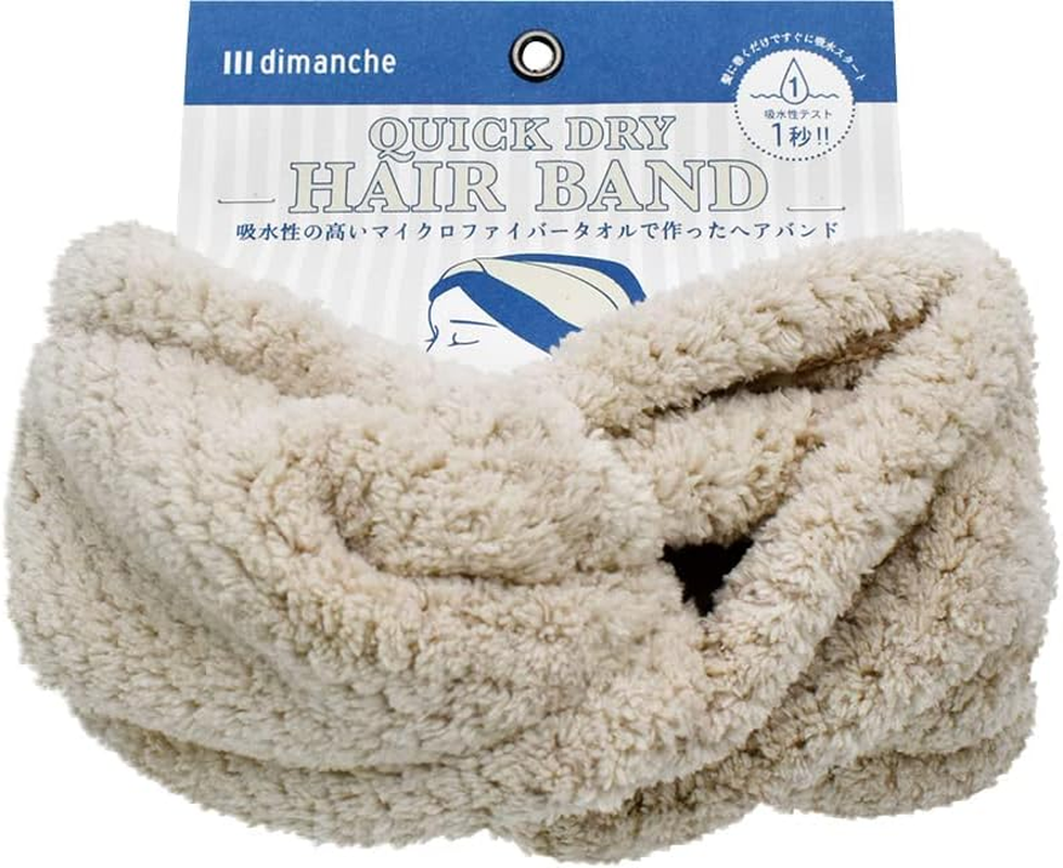 Gendai Hyakka Dimanche A566BL Quick Dry Hair Band, Blue, Head Circumference: Approx. 18.5-23.6 Inches (470-600 Mm)