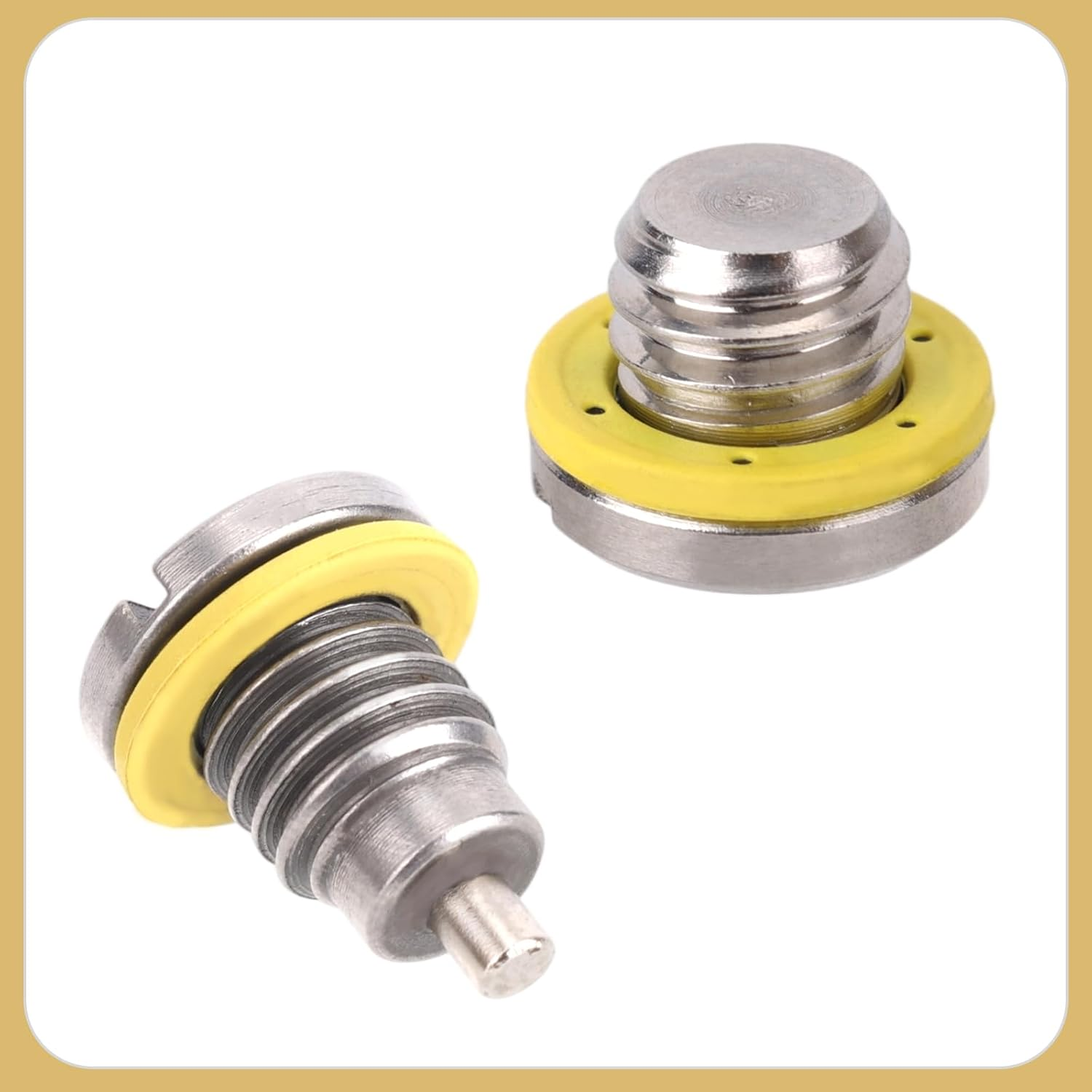 2 Sets Lower Unit Drain Plug for Mercury Mercruiser Outboard Engine Gear Case, 3/8-16 Thread 8M0058389 Magnetic Screw & 10-79953Q04 Non-Magnetic Screw with 2Pcs Seal Gasket image number 1