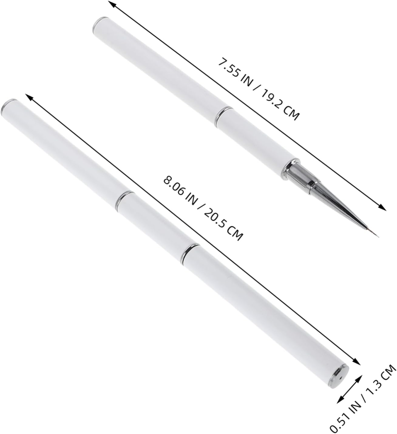 DECORNIJIA 3Pcs Doubleended Nailart Brushes for Salon Use and Dotting Tools Durable Non Shedding Nail Pen for Professional Manicure and Detailed Design - Yellow image number 2