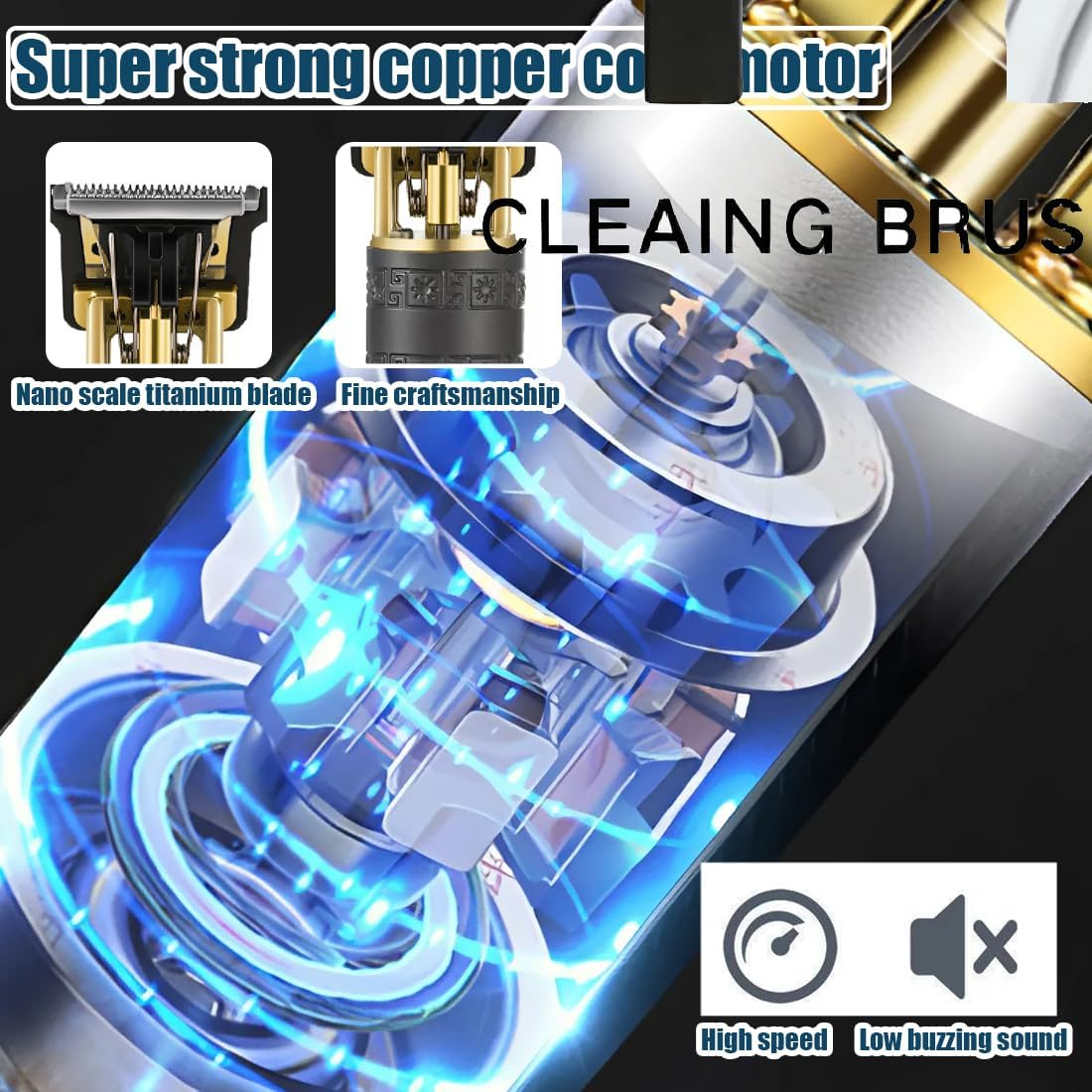 NHQZ Men'S Hair Trimmer, Beard Trimmer, Professional Razor, Contour Hair Trimmer image number 2