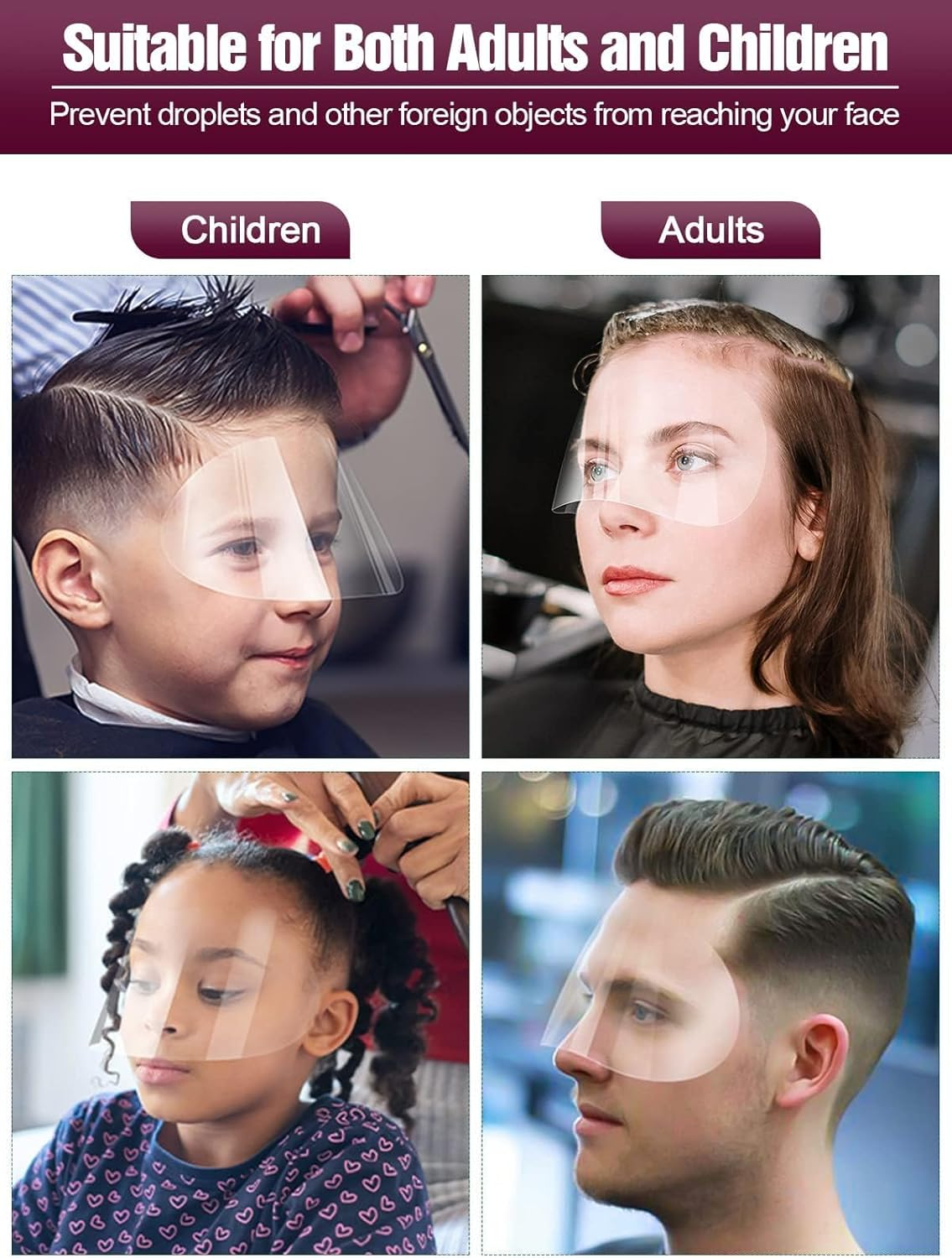 EBANKU 50 PCS Microblading Shower Visor, Eyelash and Eyebrow Protector Shower Goggles Shield, Eyebrow Shower Shields Protector, Face Cover Bath Visor for Hair Salon Supplies image number 5