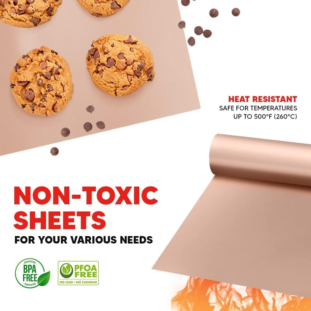 HADI 5 Pack PTFE Teflon Sheet for Heat Press Transfer Sheet Non Stick 16 X 20" Heat Transfer Paper Reusable Heat Resistant Craft Mat - Food Grade Materials- Non Stick and Easy to Clean image number 4