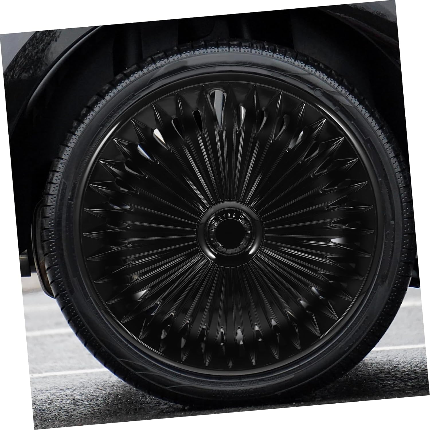 HEALEEP Automotive Wheel Decorative Car Hub Cover Easy Install Black for Car Vehicle image number 6