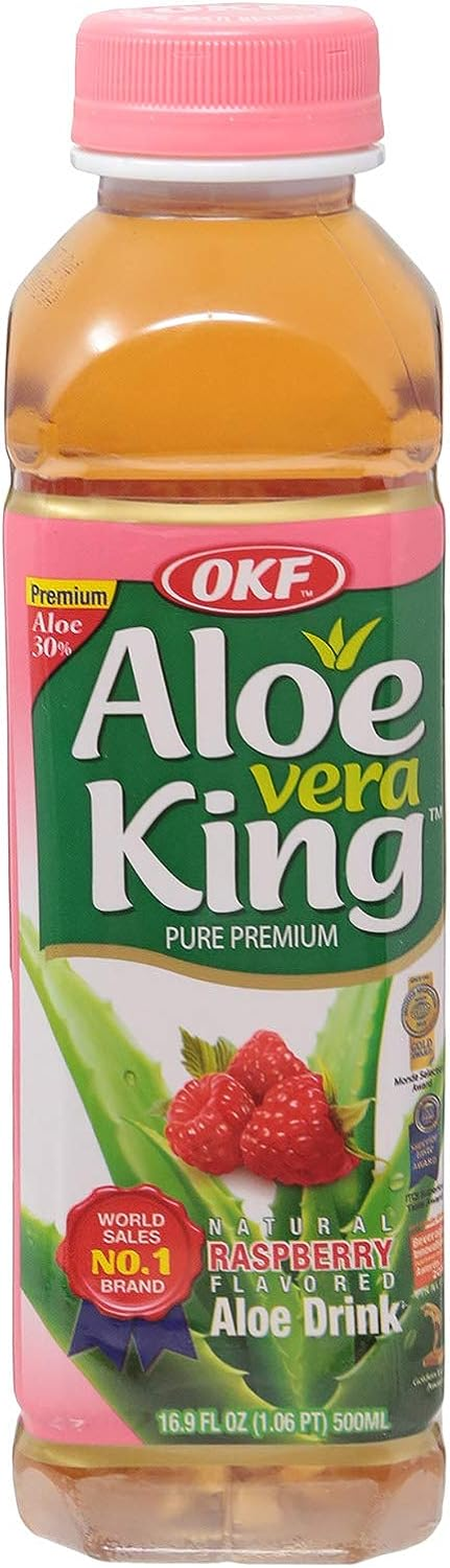 OKF Aloe Vera King Raspberry Flavored Drink 500 Ml image number 2