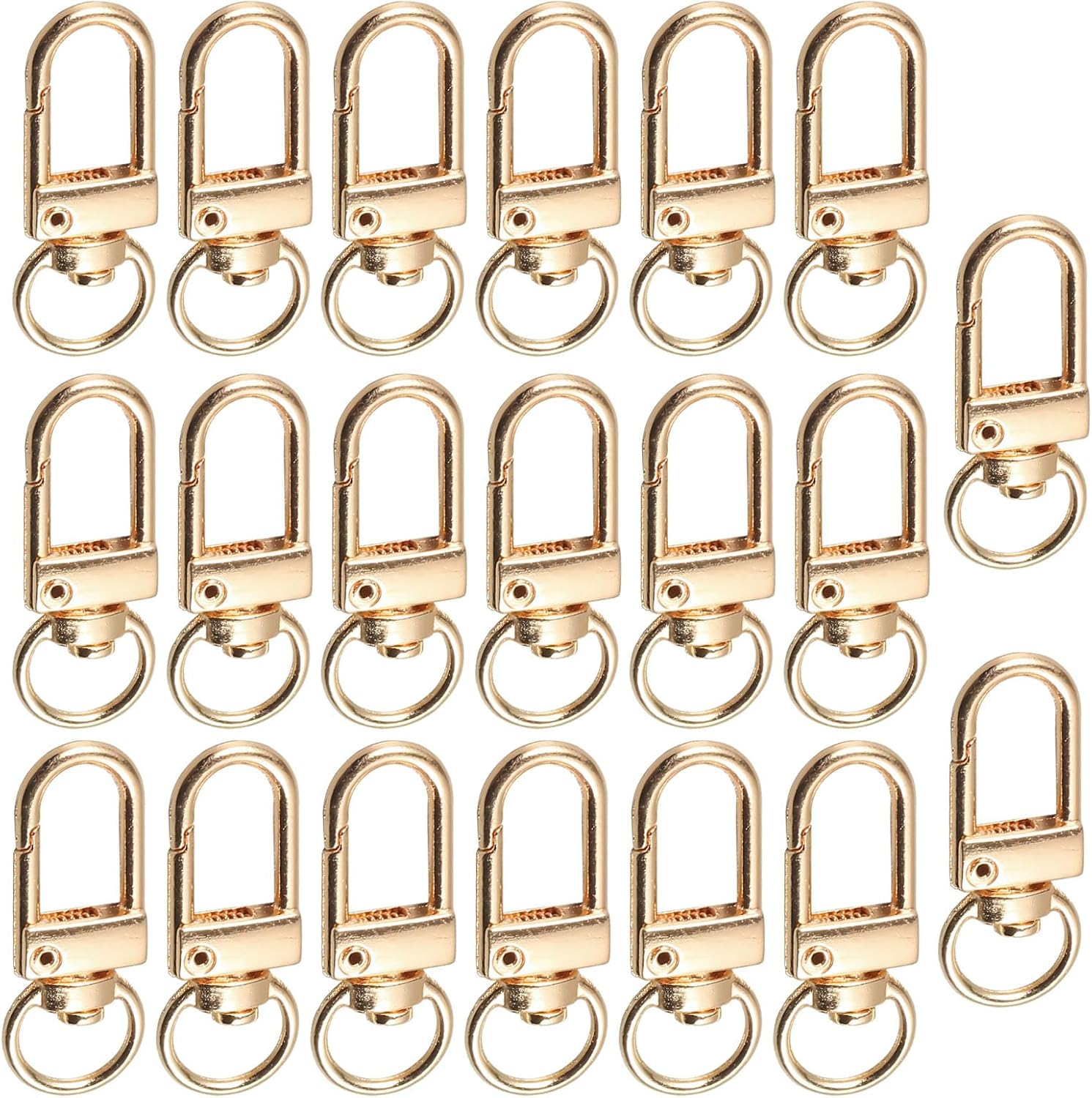Hand Strap Mobile Phone, 20 Pieces Zinc Alloy U-Shaped Key Rings with Carabiner Hook, Mobile Phone Loop for Mobile Phone Keys, Pockets, Mobile Phone Chain, Short for Women, image number 1