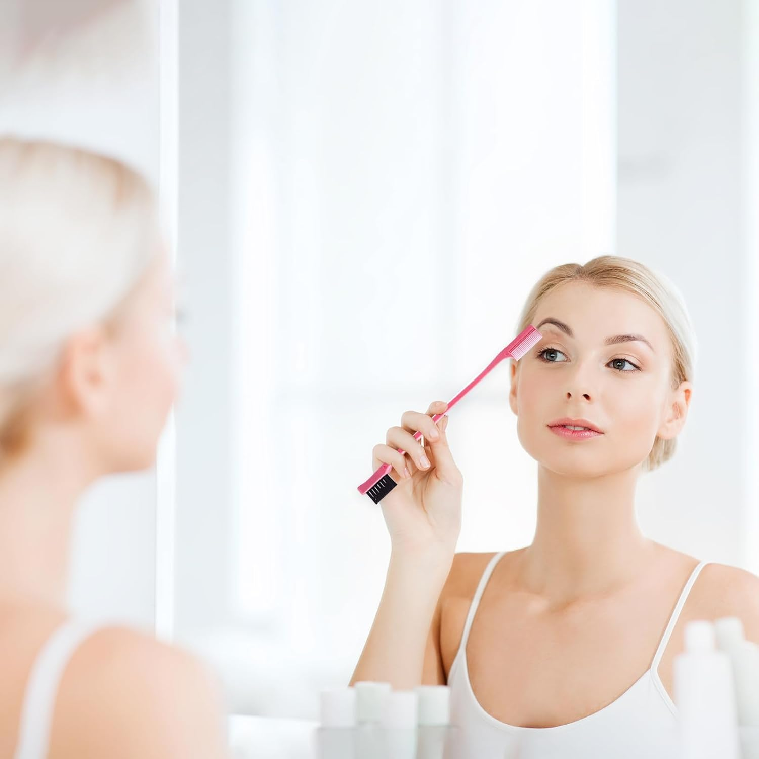 LUHOCIY Pack of 6 Eyebrow Brush, Edges Brush, Double-Sided Eyelash Brush, Designed for a Variety of Beauty Applications, Ideal for Beginners and Professional Makeup Artists Equally image number 6