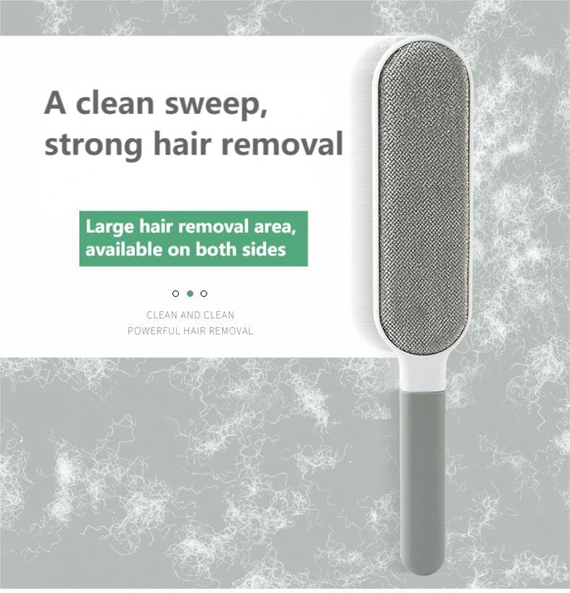 Ulata 2Pc Garment Brush,Double Sided Self Cleaning Loose Hair Catcher for Pet, Hair Cleaner for Clothes, Sofa, Carpet,Electrostatic Adsorption