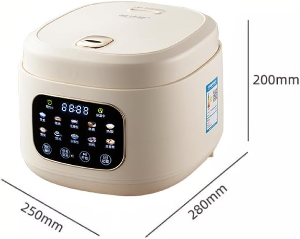 Xversion Low Sugar Rice Cooker 3L &ndash; Makes 10&ndash;12 Cups &ndash; Smart Multi-Cooker for Rice, Low Carb, Stew, Cake &ndash; Steamer, Timer &ndash; Cream image number 6