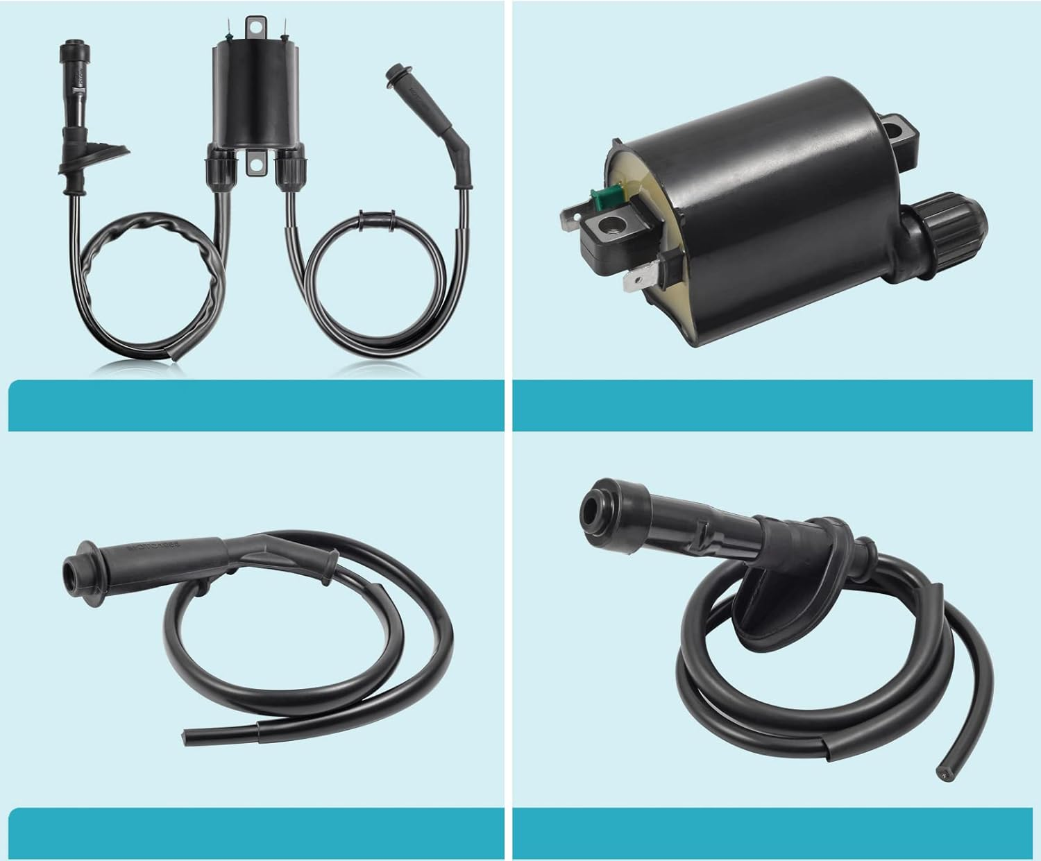 MOTO1988 2Set of Ignition Coil & Spark Plug Cap for Honda Shadow VLX 600 VT600 1988-2007