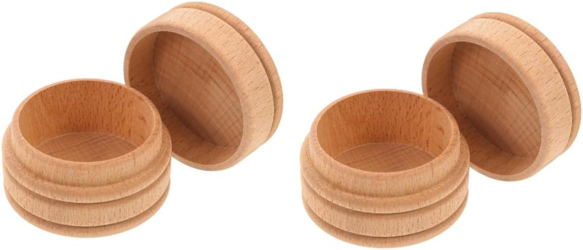 SOLUSTRE 2Pcs Tooth Collection Box Wooden Keepsake Organizer for First Lost Tooth for Newborn Memories Diameter Height