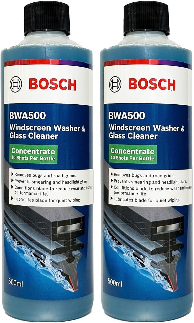 BOSCH BWA500 Windshield Washer Fluid 500Ml - Efficient & Reliable Solution for Your Car'S Clean Windshield - Glass Cleaner Concentrate Contains 10 Shots per Bottle (Pack of 2) image number 4