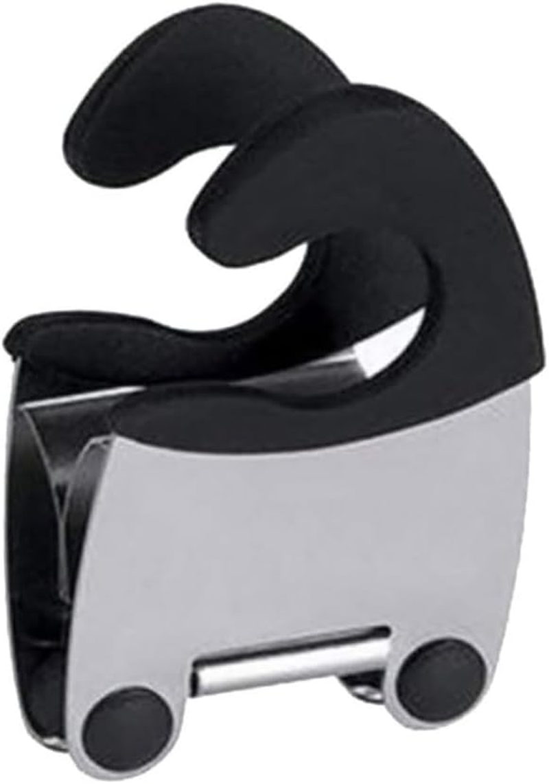 HOLIDYOYO 2Pcs Stainless Steel Pot Clip Spoon Rest Holder with Anti-Scald Rubber Grip Kitchen Utensil Stand for Cooking Pots and Spatulas Red Black image number 3