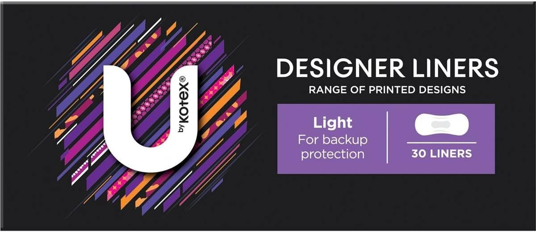 U by Kotex Standard Designer Protect Liner Pads (Pack of 30) image number 4