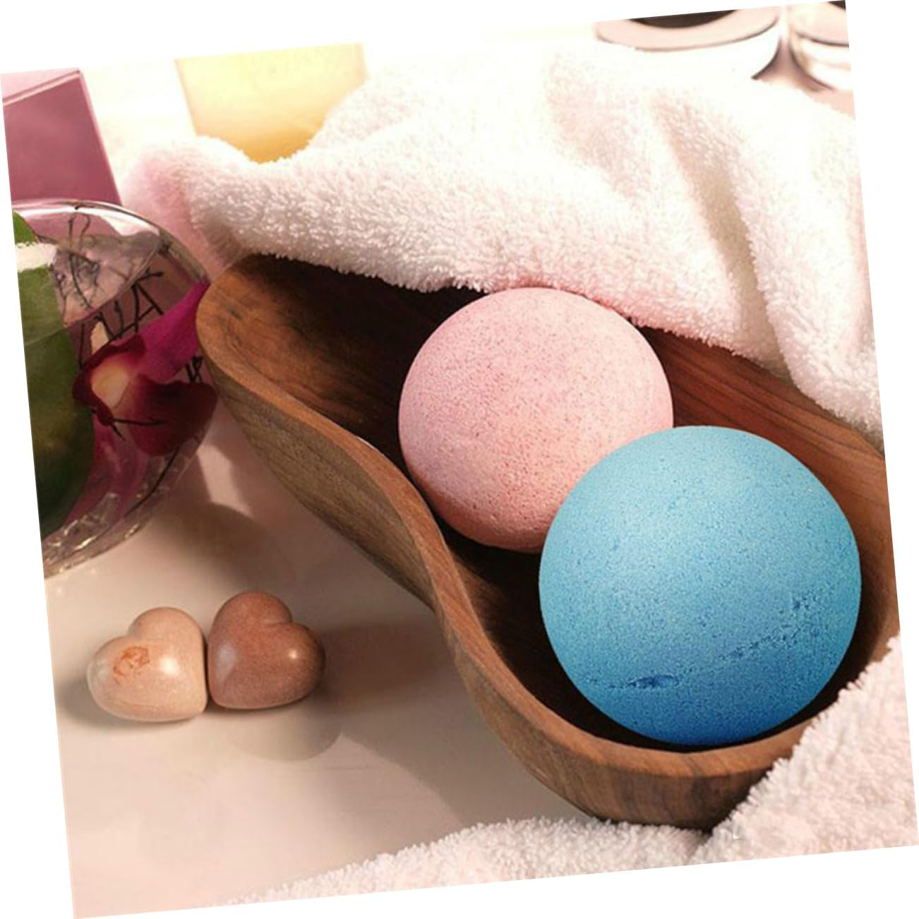 OHPHCALL Organic Bath Salt Ball Set 6Pcs 2.1Oz Stress Relief for Women Handmade Essential Oils for Spa and Relaxation image number 1