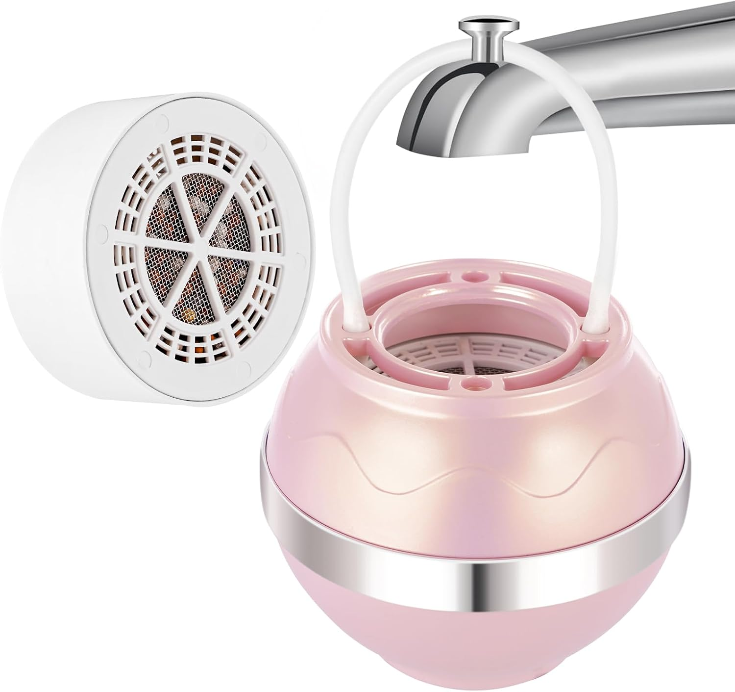 Bath Water Filter for Tub,Hardwater Softener for Tub to Remove Lead,Chlorine and Fluoride,Bpa Free Showerhead Filter Purify Your Bathwater for Healthier Skin and Hair