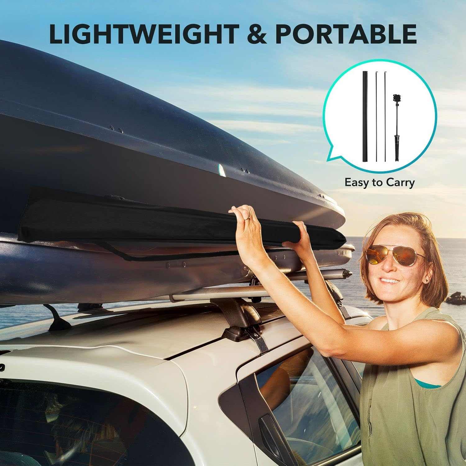 OGL 4K Portable Projector Screen with Tripod Stand, 80 Inch 16:9 Light-Weight Outdoor Movie Screen, Mobile and Compact, Easy Setup and Carrying, Projection Screen with 1.2 Gain Density Fiber, Idea for Home Cinema, Tours, Exhibitions, Meeting image number 1