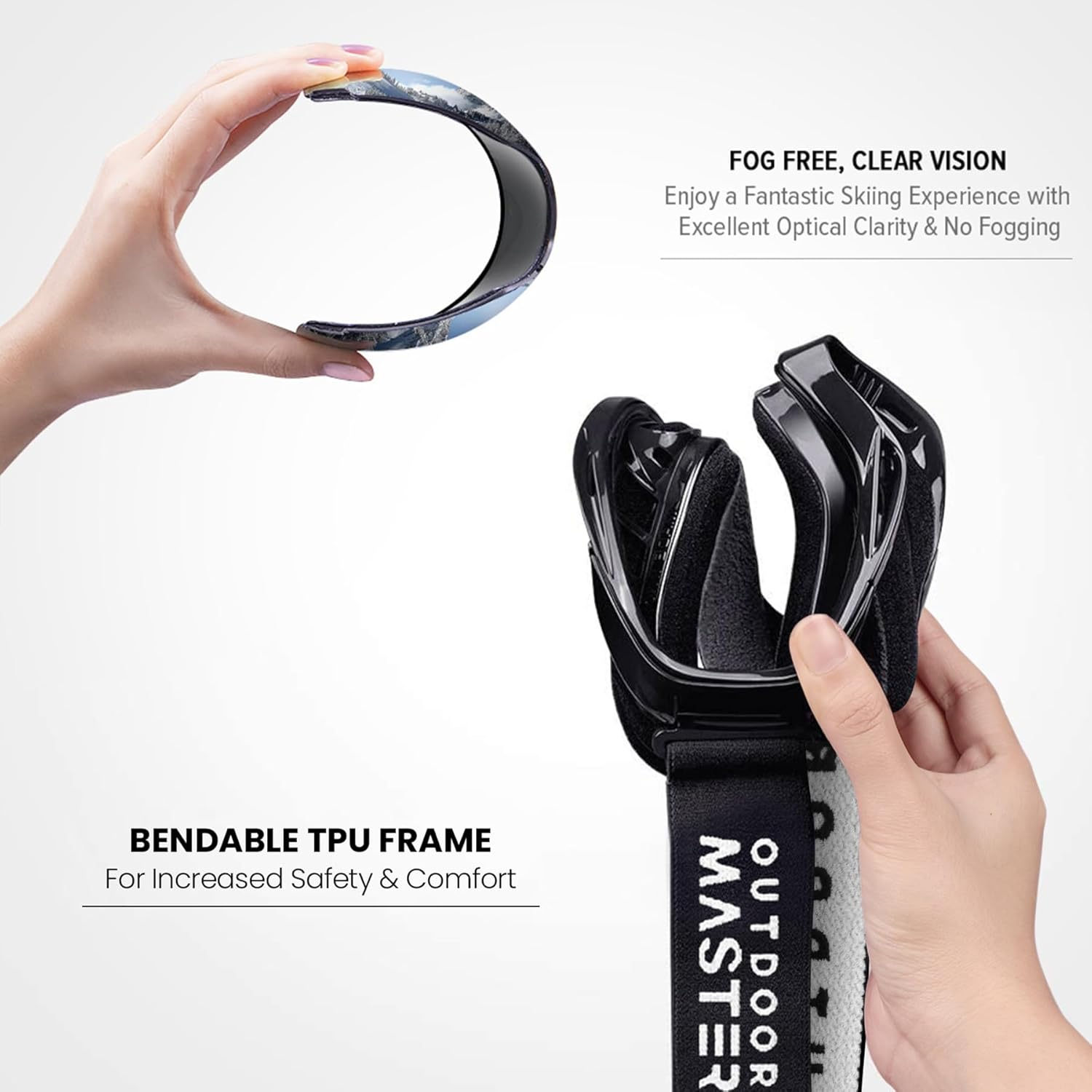 Outdoormaster OTG Ski Goggles - over Glasses Ski/Snowboard Goggles for Men, Women & Youth - 100% UV Protection - 03Vlt 46 image number 5