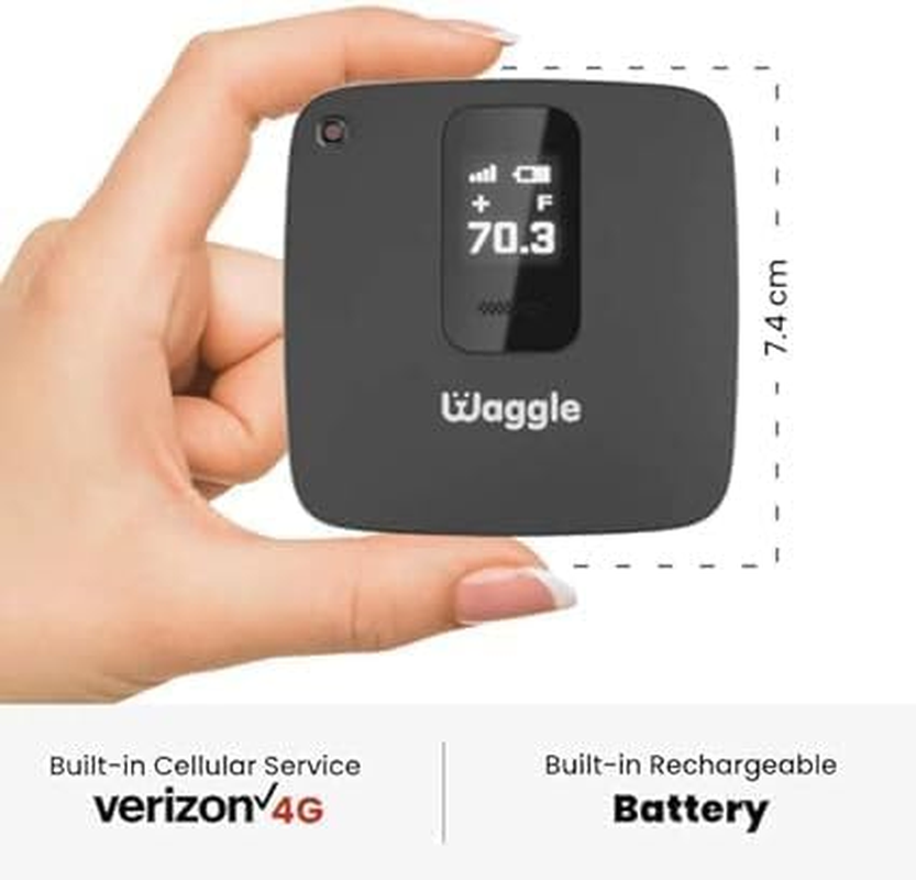 Waggle Pet Temperature Monitor for Caravans & Campervans | 24/7 Temp, Humidity & Power Alerts | Built-In Cellular, No Wifi Needed | Perfect for Pet Safety image number 1