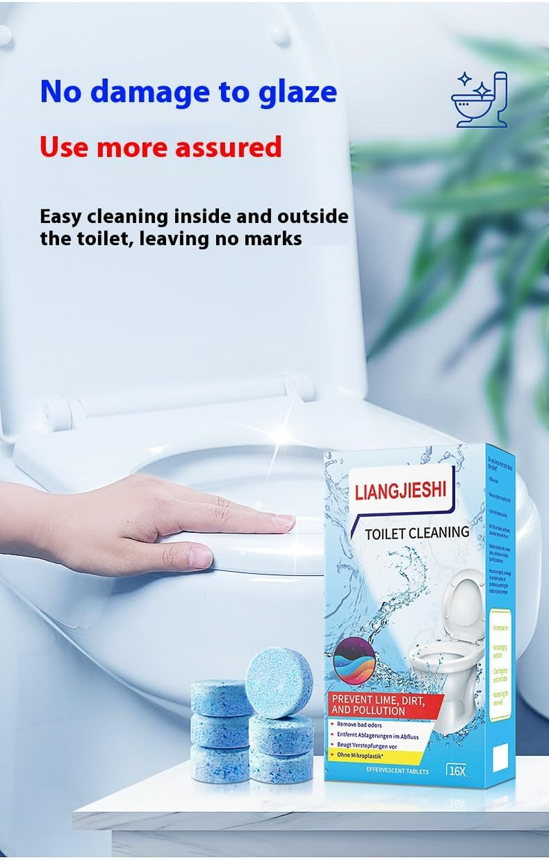 Anokasa Toilet Bowl Cleaner -16 PACK, Household Automatic Toilet Bowl Cleaners with Bleach, Bathroom Toilet Tank Cleaners Tablets with Sustained-Release Technology for against Tough Stains image number 4