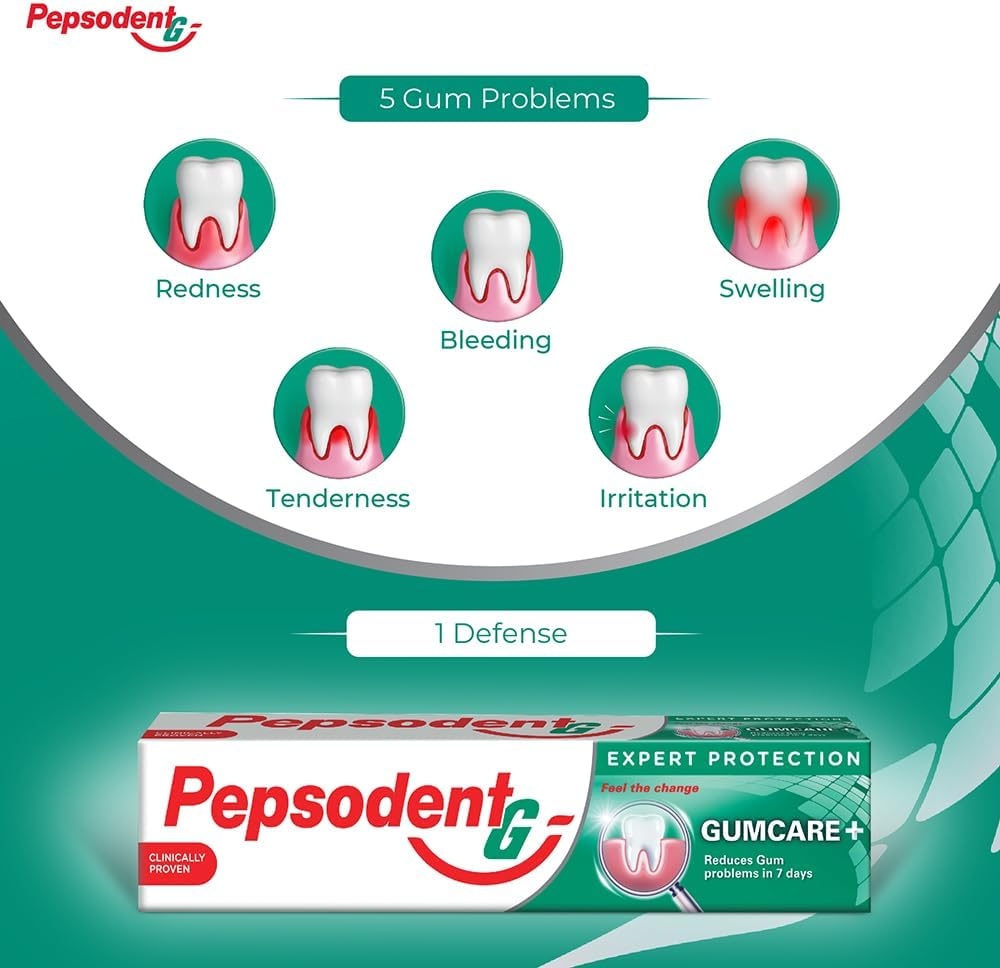 Pepsodent G Expert Protection Gum Care + - 140Gm (Pack of 2) image number 2