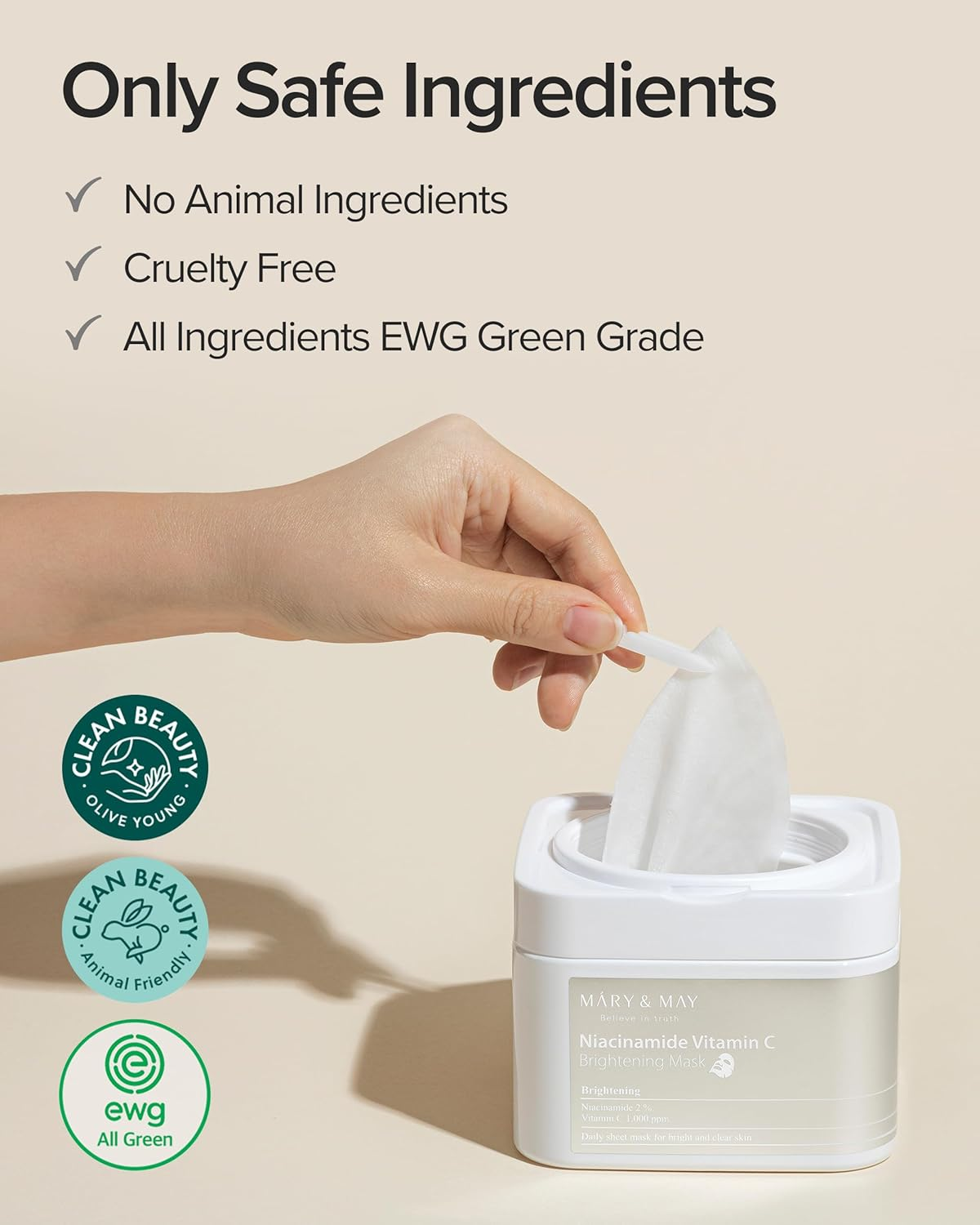 Mary and May Niacinamide Vitamin C Brightening Mask Sheet 30-Pieces image number 1