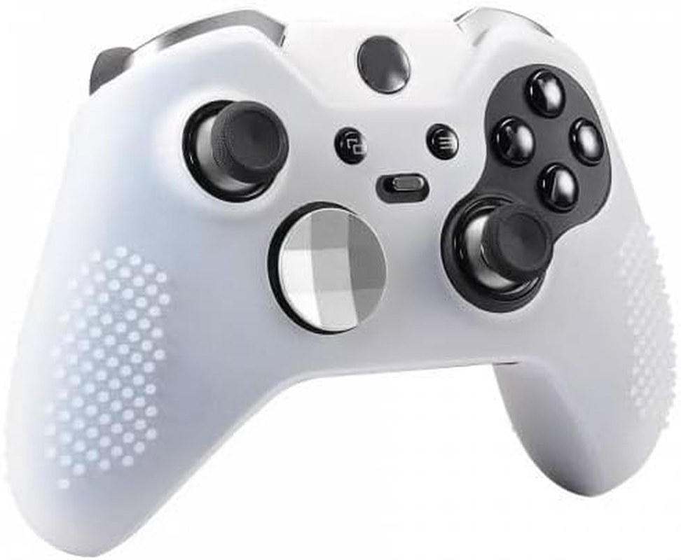 OSTENT Soft Protective Silicone Rubber Skin Case Cover for Xbox One Elite Controller Color White image number 3