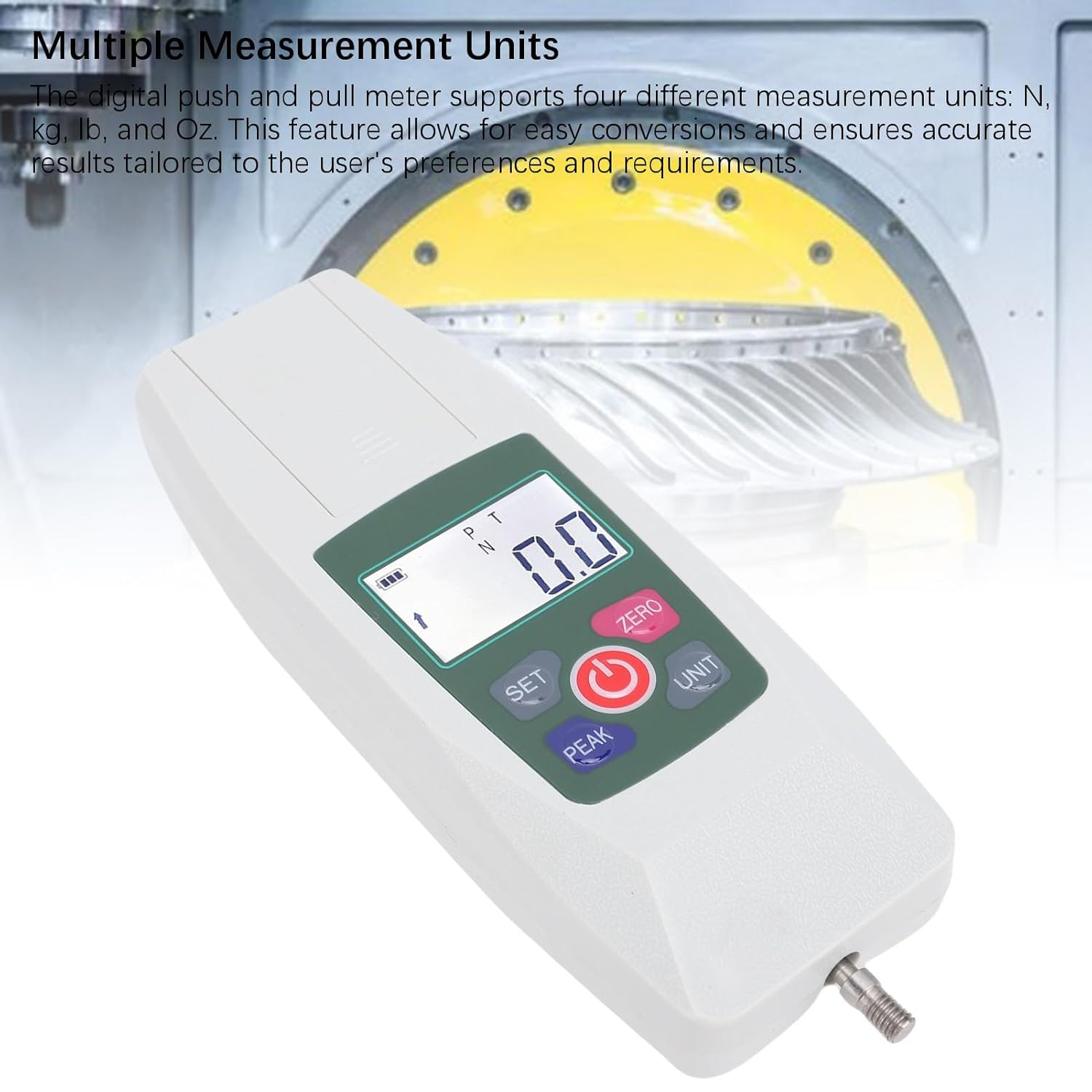 Digital Force Meter 100N LCD Backlight Versatile Measurement Modes Excellent Accuracy Energy Efficient Design Multiple Unit Support Automated Limit Settings ABS Material Maximum image number 2